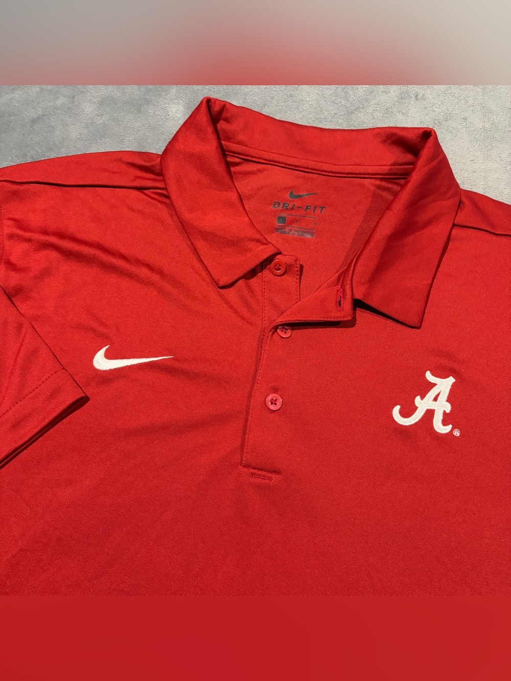 Alabama Nike Polo Shirt Mens Large Red Crimson NCAA Roll Tide Football